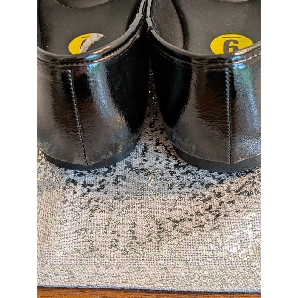 Kenneth Cole Reaction Elstree Ballet Flats Shoes Women’s 9 Black Patent Leather - Picture 5 of 7